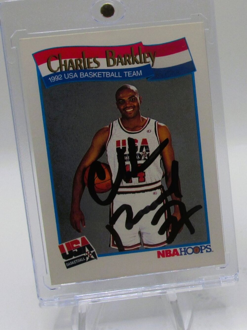 Charles Barkley Signed Card With COA (3202480) (Team USA, 76ers, Suns)